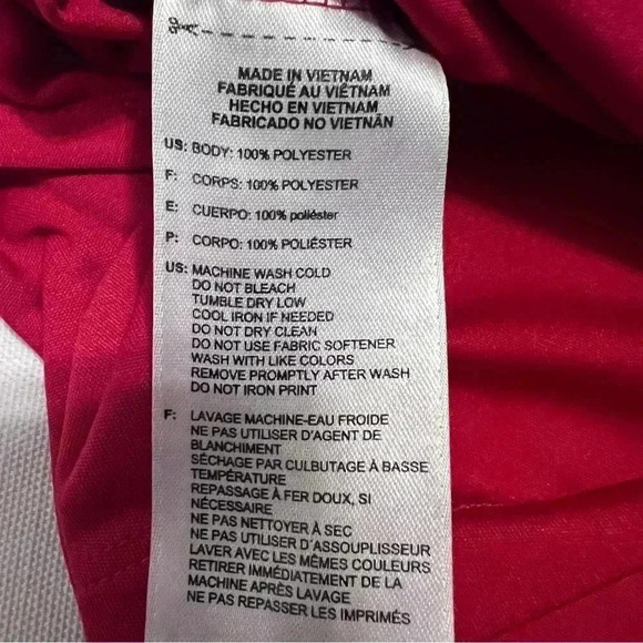 Adidas Red Climalite Golf Polo Sport Collared Short Sleeve Size Medium - Picture 6 of 7